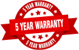 5 Year Warranty